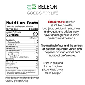 Beleon Pomegranate Powder in a cup of tea for aromatic infusion