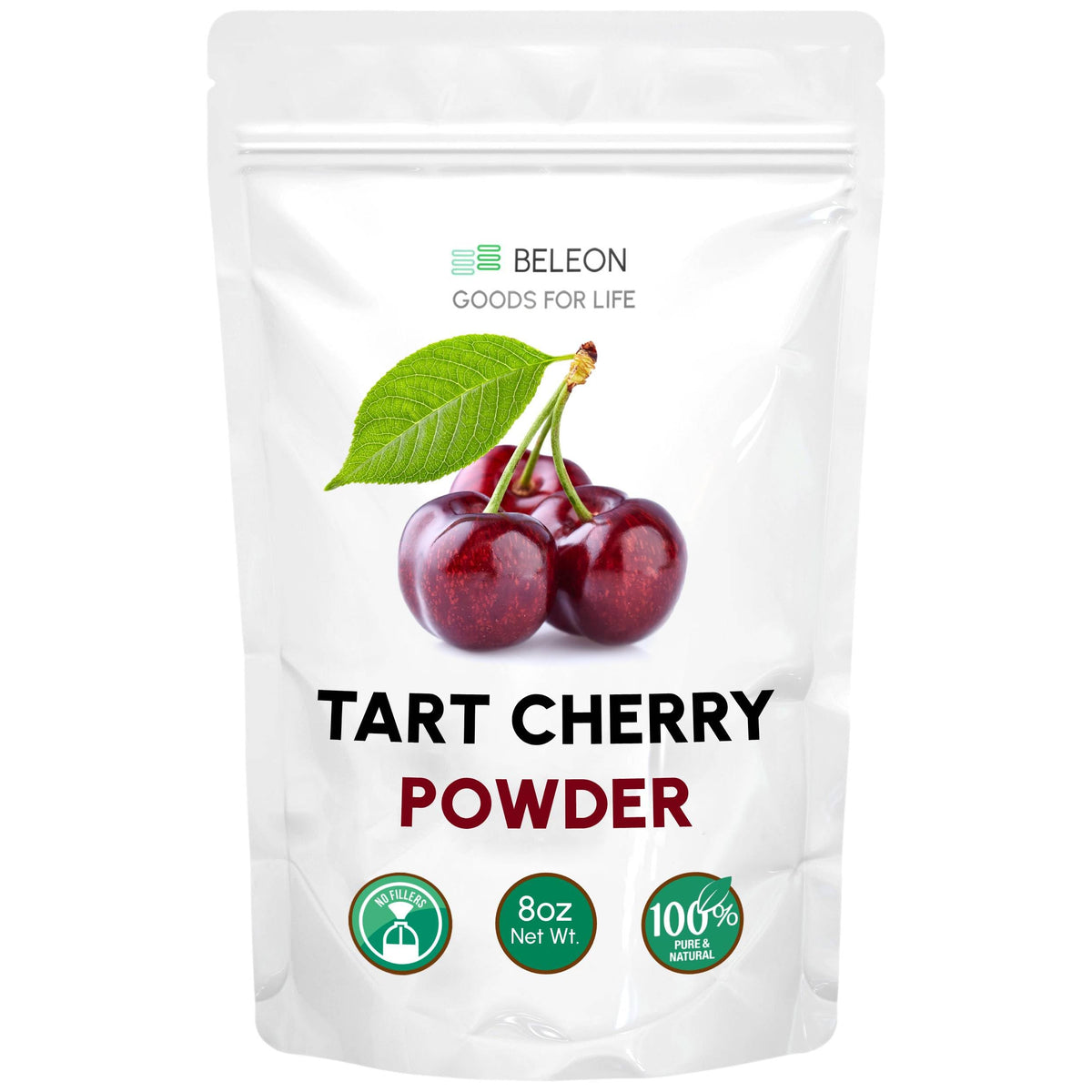 Beleon Tart Cherry Powder jar shows premium packaging ready for recipes
