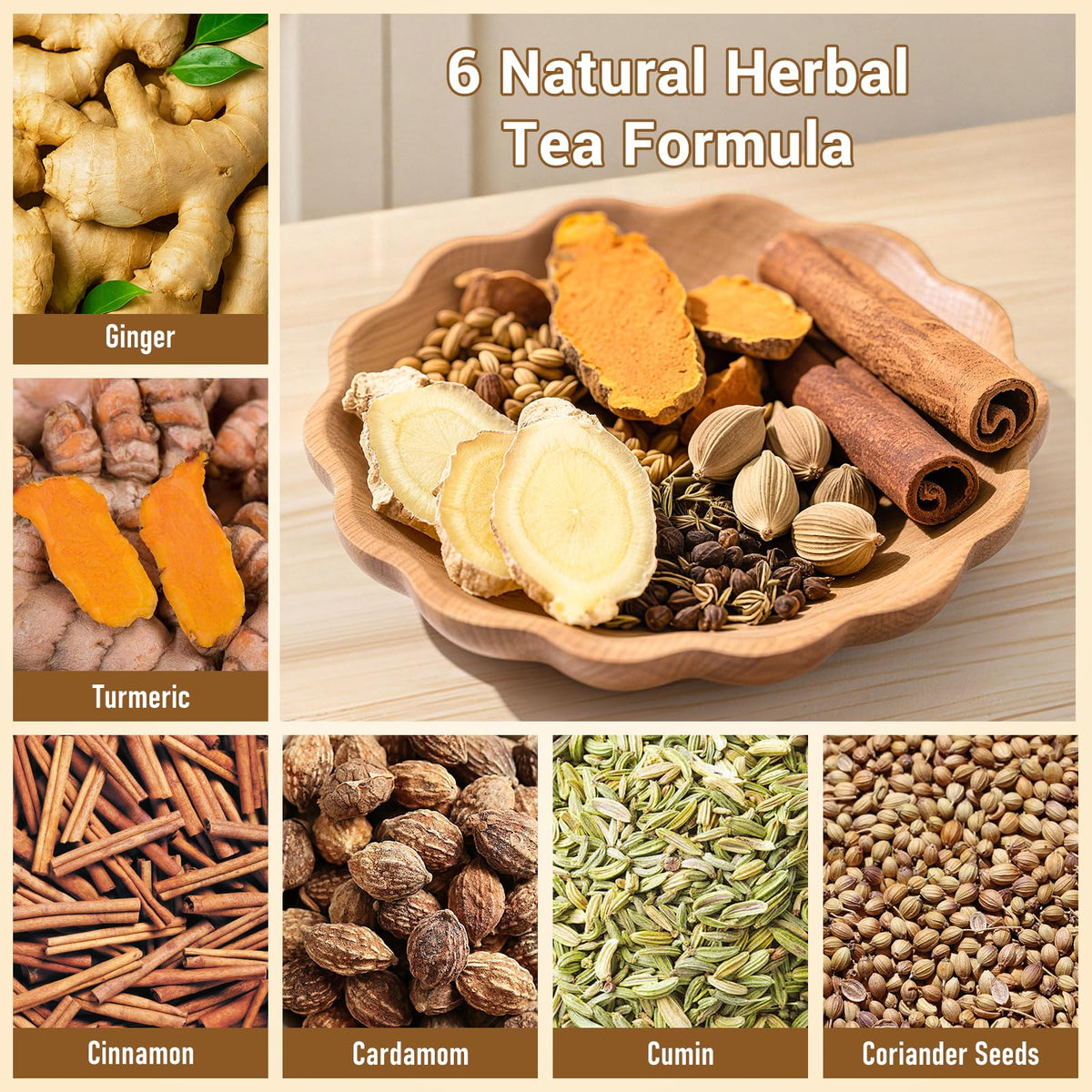 BeleePlanner Anti-Inflammaheb Tea bag closeup reveals vibrant spices for a warm, comforting cup.