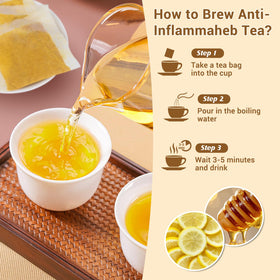 BeleePlanner Anti-Inflammaheb Tea prepared at home shows convenient daily use for vegan beverage lovers.
