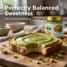 Belgico Pistachio Cream latte dissolve – silky blend into coffee for café quality.