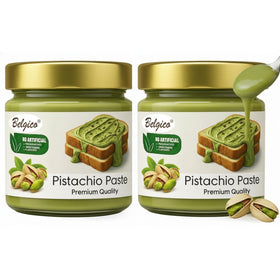 Belgico Pistachio Cream Spread jar front for a quick breakfast upgrade.