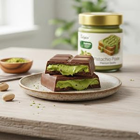 Belgico Pistachio Kataifi bar texture that holds shape for fillings.
