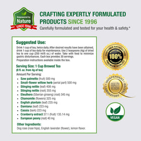 Bell Ezee Flow tea loose-leaf brew with premium herbs for urinary health.