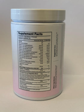 Bella All Natural Collagen Iced Coffee label closeup highlights clean ingredients and quality.