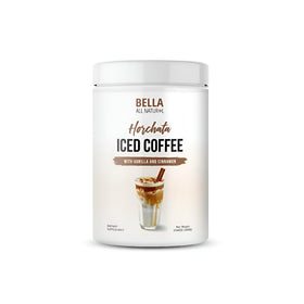 Bella All Natural Horchata Iced Coffee bottle ready for on-the-go hydration.