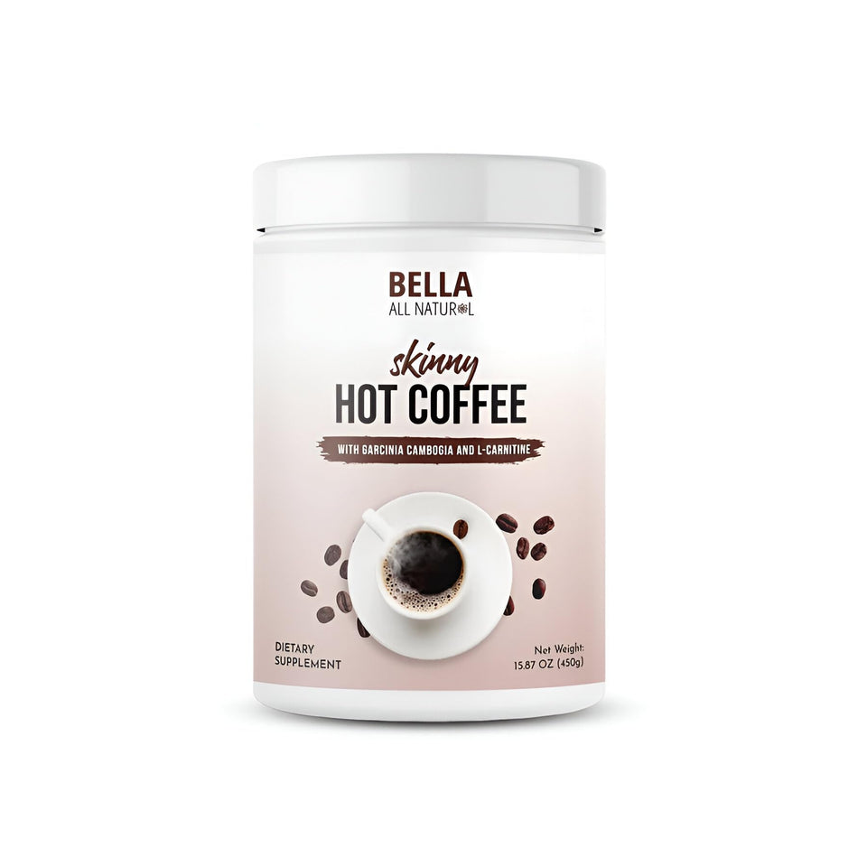 Bella All Natural hot coffee pack shot shows premium grounds for a quick morning boost.