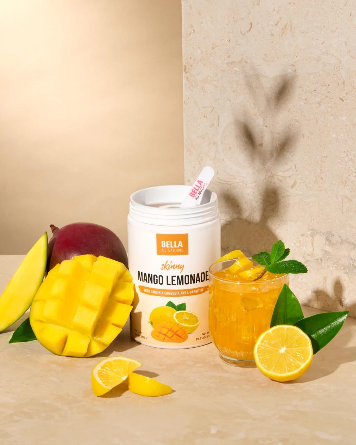 Glass of Bella All Natural Raspberry Lemonade offers a low-calorie refreshment option