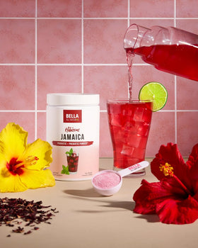 Prebiotic blend supports gut-friendly vibes in Bella All Natural Hibiscus Jamaica.