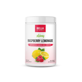 Bella All Natural Skinny Lemonade Raspberry bottle front—bright pink color and label.