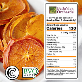 Bella Viva Persimmon slices closeup highlighting vibrant color ideal for charcuterie boards