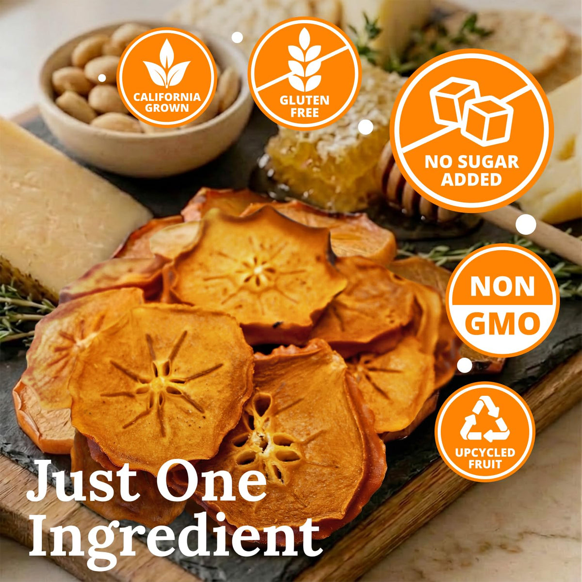 Bella Viva Upcycled fruit concept of upcycled persimmons for sustainable snacking