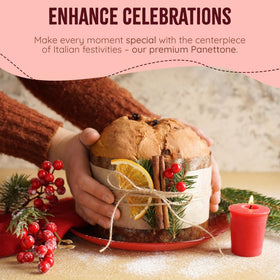 Bell'Amore Panettone with sugar dusting for festive presentation