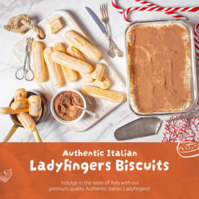 Bell'Amore Savoiardi biscuits absorb espresso without crumbling, ideal for coffee desserts.