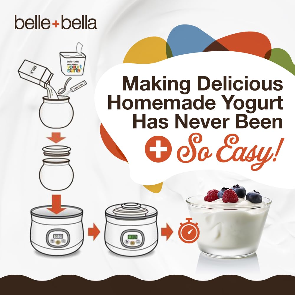 Pouring Belle Bella starter into a dairy-free yogurt maker.
