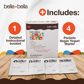 Creamy homemade vegan yogurt in a jar made with Belle Bella.