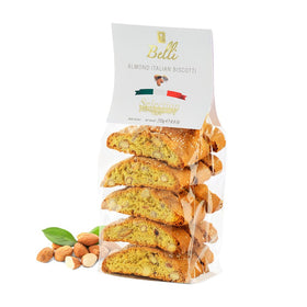 Belli Italian almond biscotti pack, perfect with coffee.