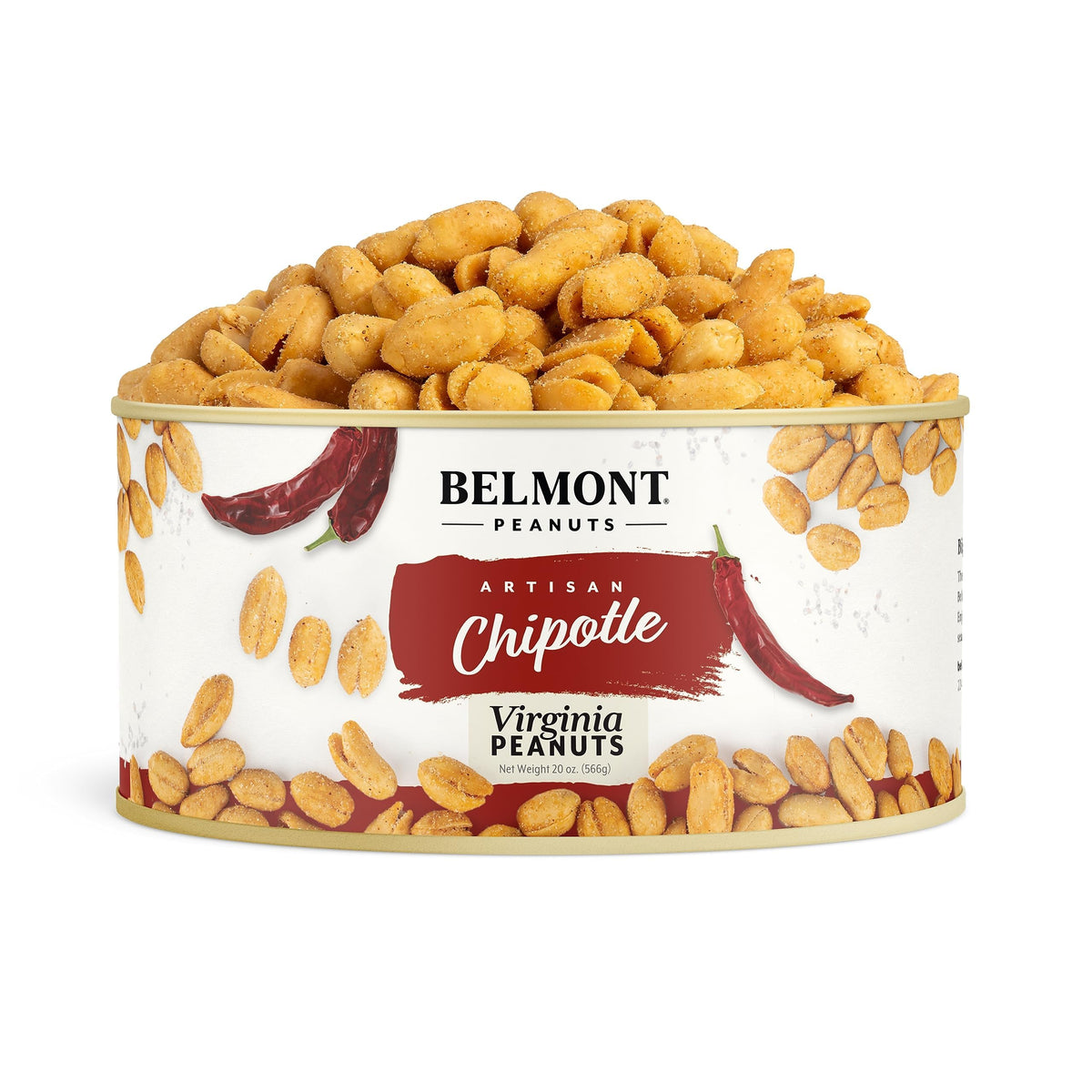 Belmont Peanuts Chipotle Sea Salt 20oz pack with bold crunch for snacking