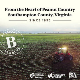Belmont Peanuts double-seal freshness pack suggests long-lasting crispness and quality.