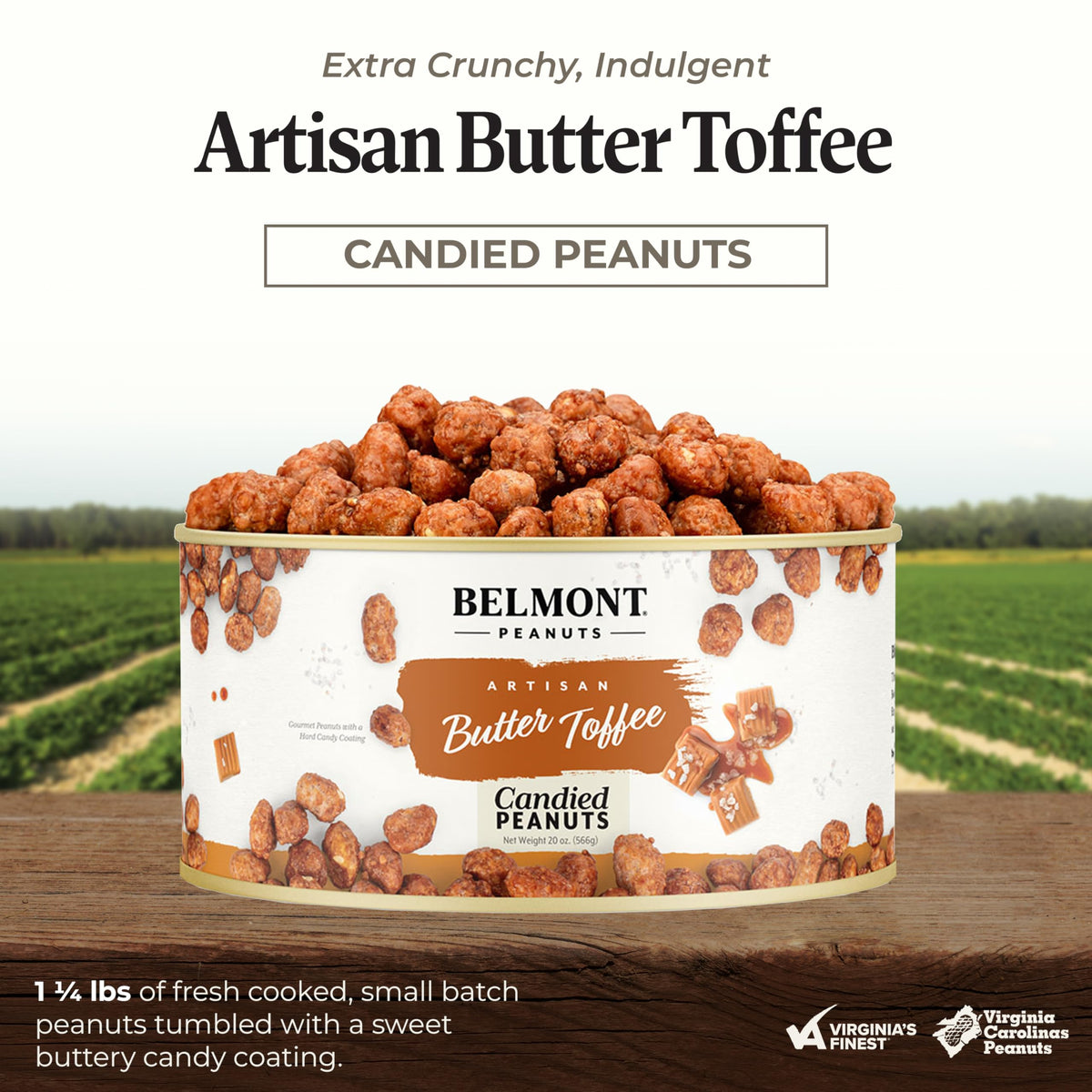 Belmont Peanuts four-ingredient label highlights simple recipe