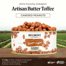Belmont Peanuts butter toffee peanuts, four-ingredient recipe, clean flavor.