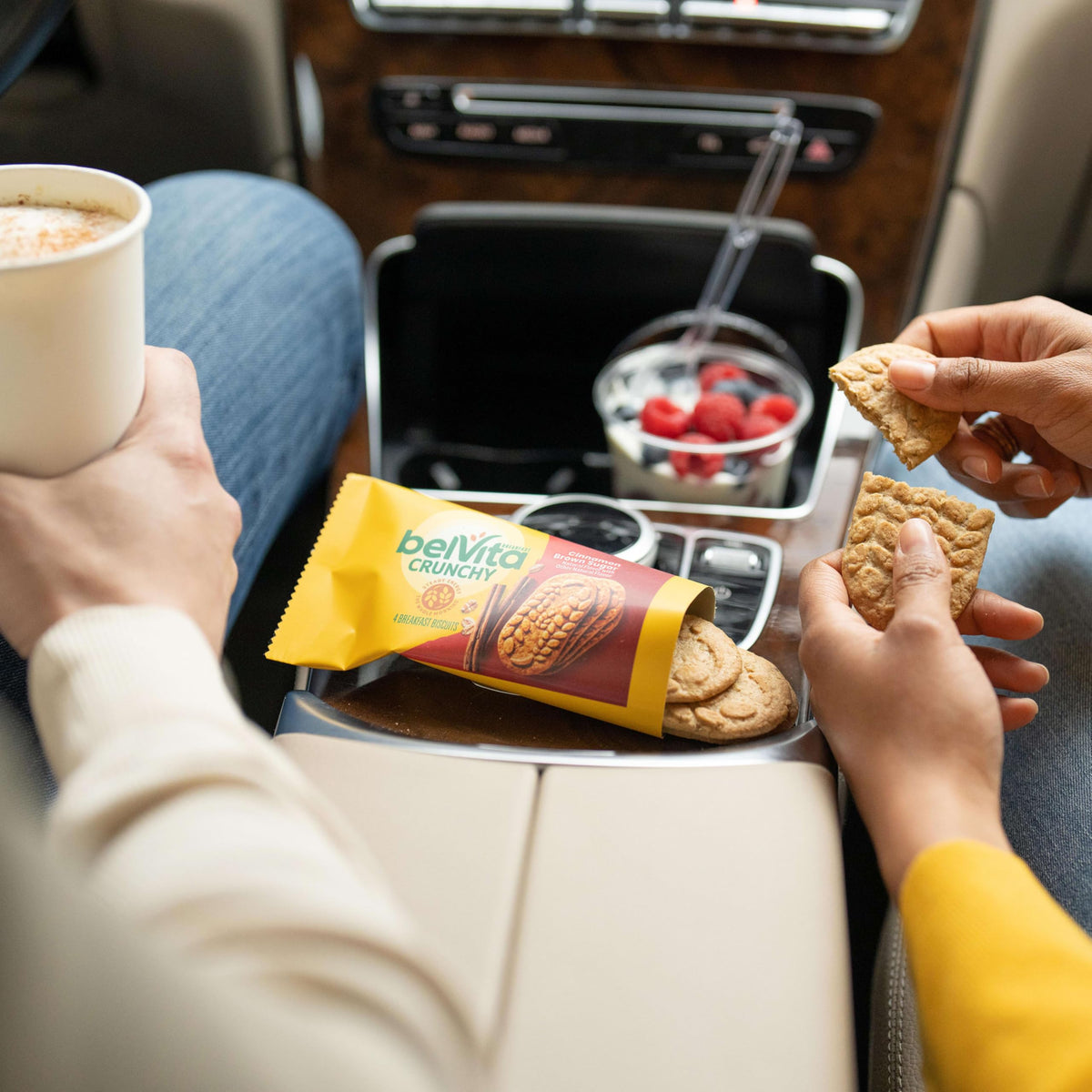 Belvita Individual packs arranged for quick breakfasts at home or work.