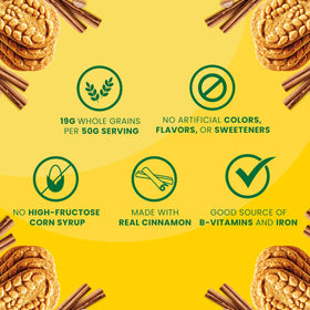 Belvita Cinnamon Brown Sugar Breakfast Biscuits whole grain content close-up