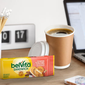 Belvita breakfast pairs well with coffee, yogurt, or fruit