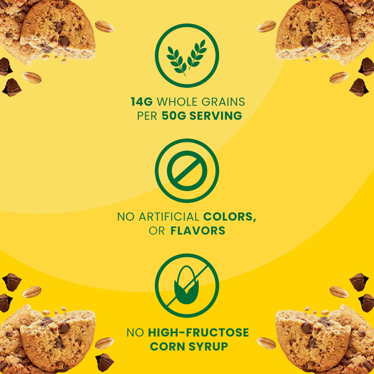 Cholesterol-free Belvita bar with no artificial colors or flavors