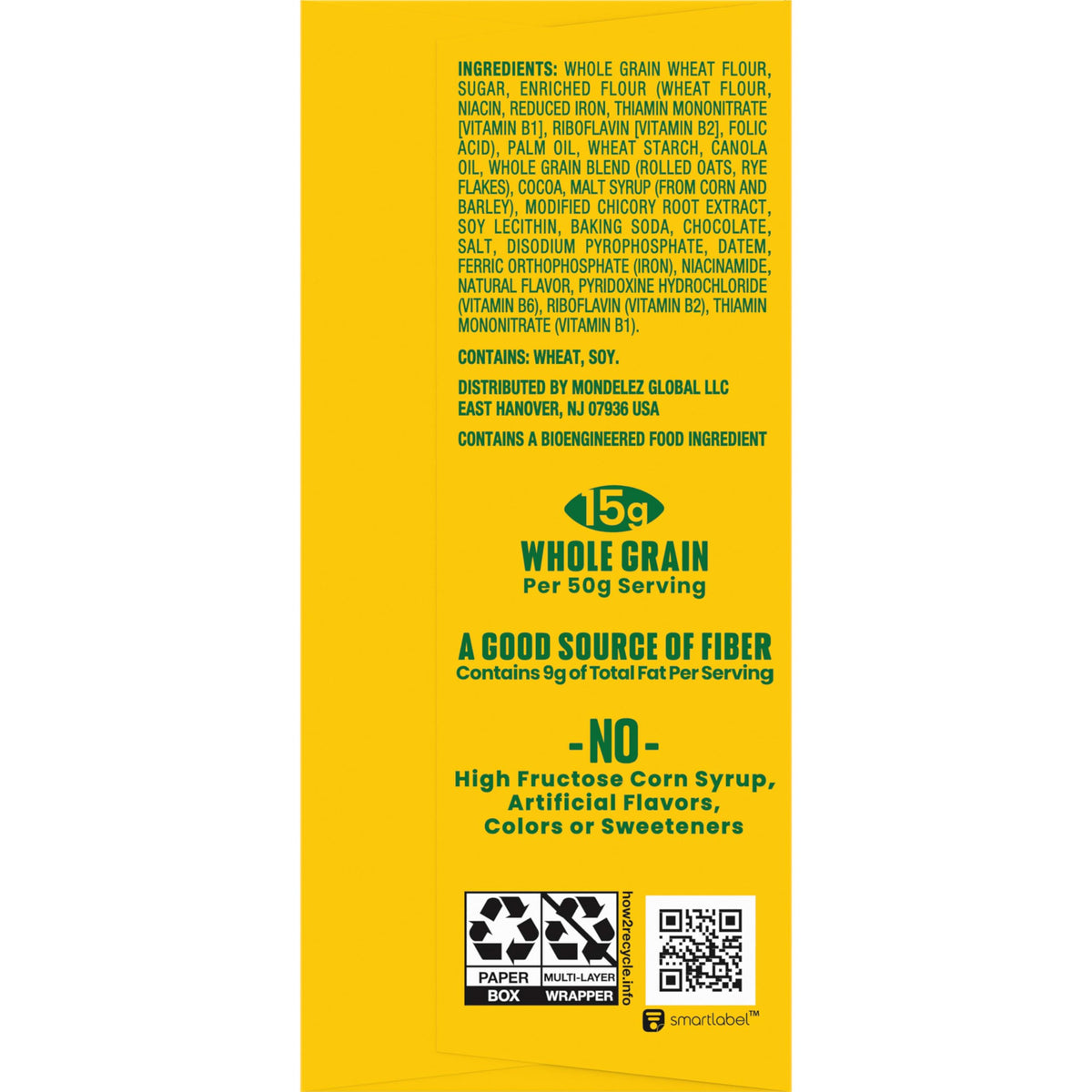 Belvita dark chocolate creme biscuits pack-back with nutrition details.
