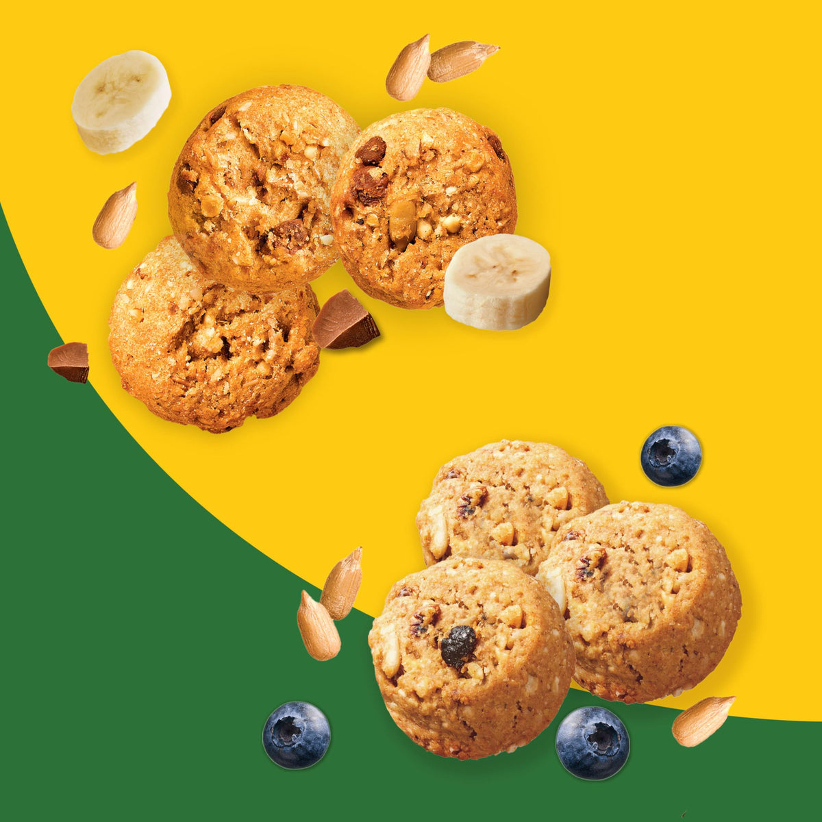 Belvita Banana flavor close-up with chunks and seeds highlighting texture.