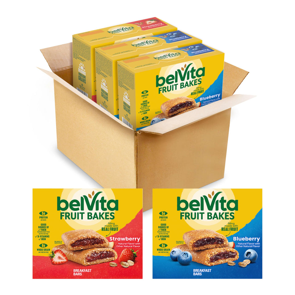 Belvita Fruit Bakes blueberry bars pack for breakfast on the go