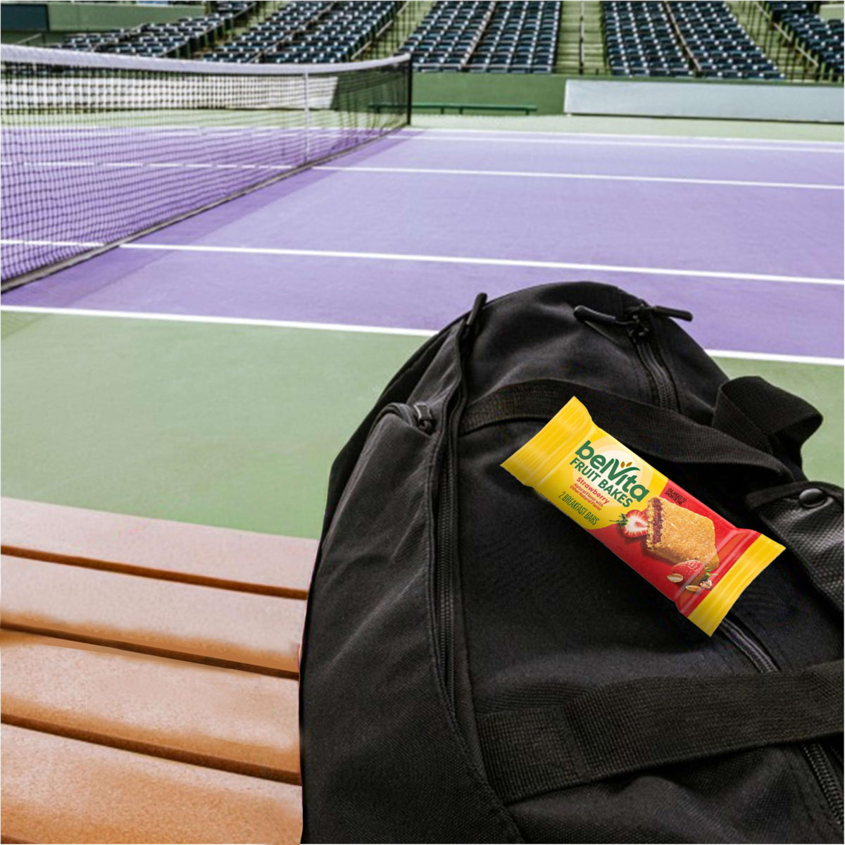 Belvita Fruit Bakes office snack pack on desk