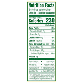 Belvita no artificial colors or HFCS feature highlighted on packaging.