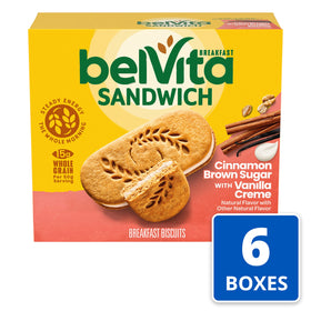 Six-box Belvita packaging with five packs each for bulk convenience