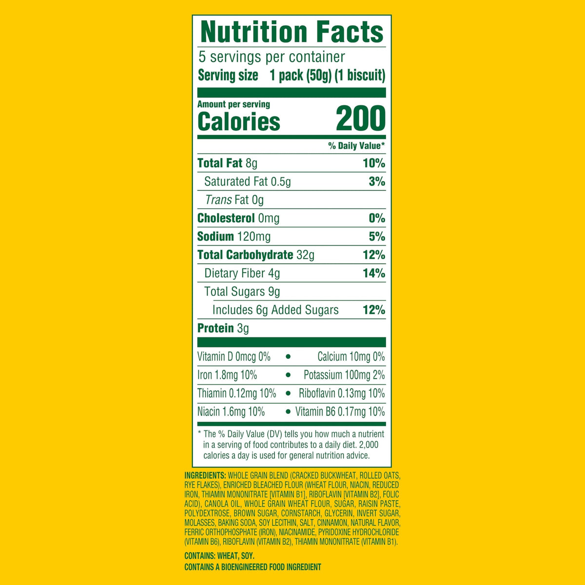 Belvita Soft Baked Cinnamon Oat Bar inside its package showing contents.