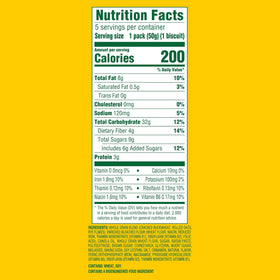 Belvita Soft Baked Cinnamon Oat Bar inside its package showing contents.