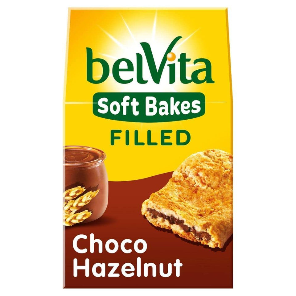 Belvita Soft Filled Chocolate Biscuits pack shot showing grab-and-go breakfast option.