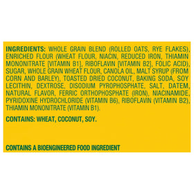 Belvita Toasted Coconut Bars feature kosher and cholesterol-free formulation.