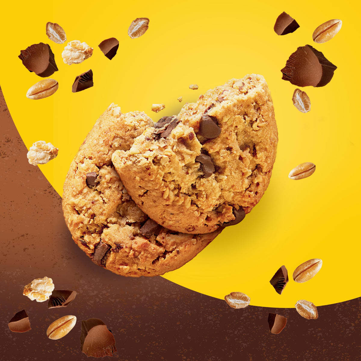 Wholesome grains visible in Belvita bar highlighting slow-release energy