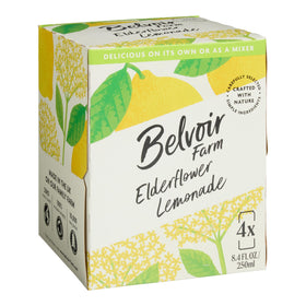 Belvoir Farms Sparkling Elderflower Lemonade bottle highlighting artisanal craft and elegant taste