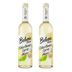 Belvoir Fruit Farms Elderflower Syrup bottle for refined cocktails