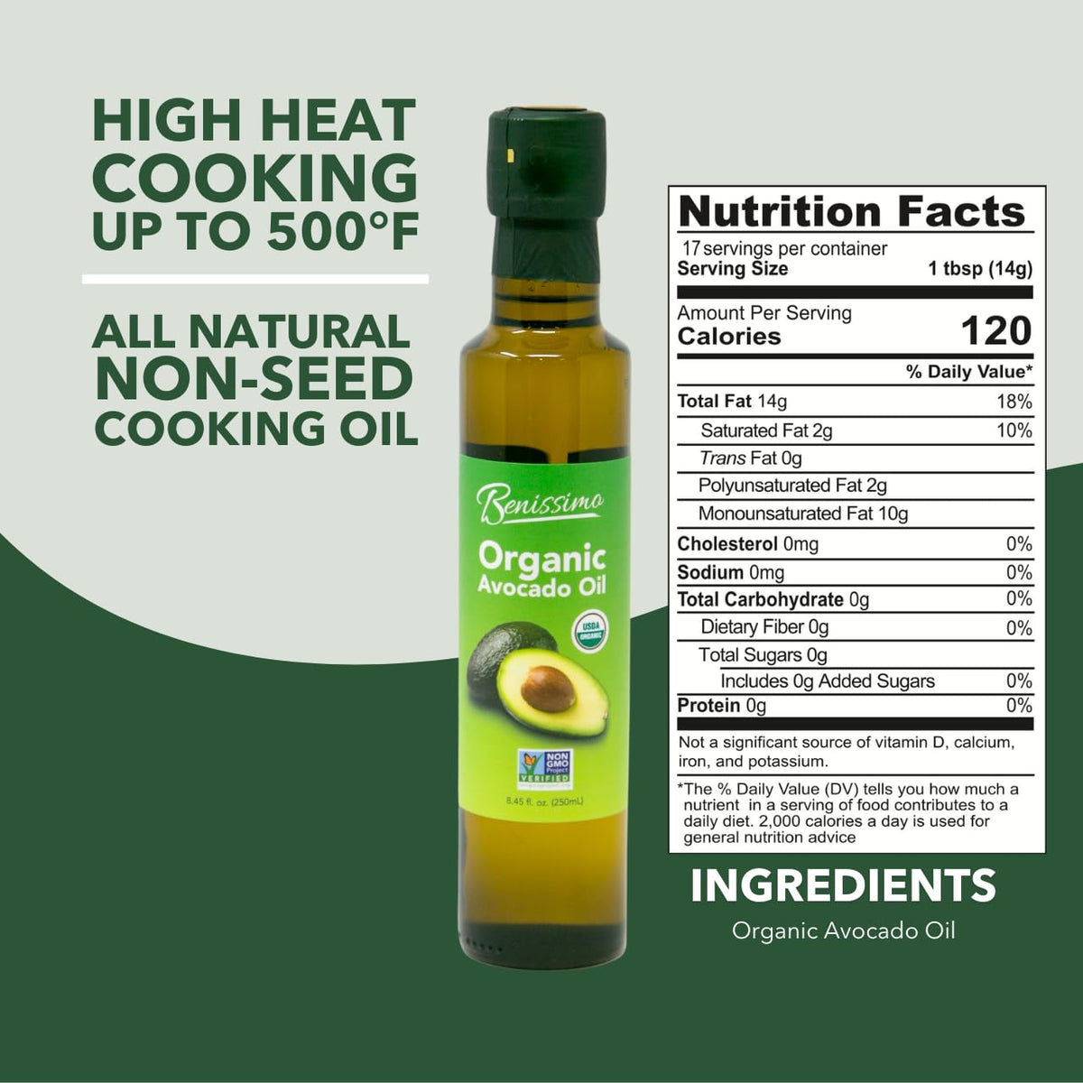 Benissimo avocado oil being used to sauté in skillet