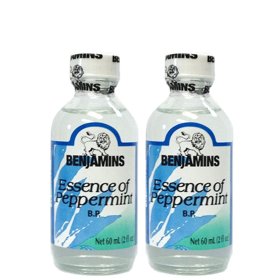 Benjamins Essence of Peppermint bottle for flavoring and digestive comfort.