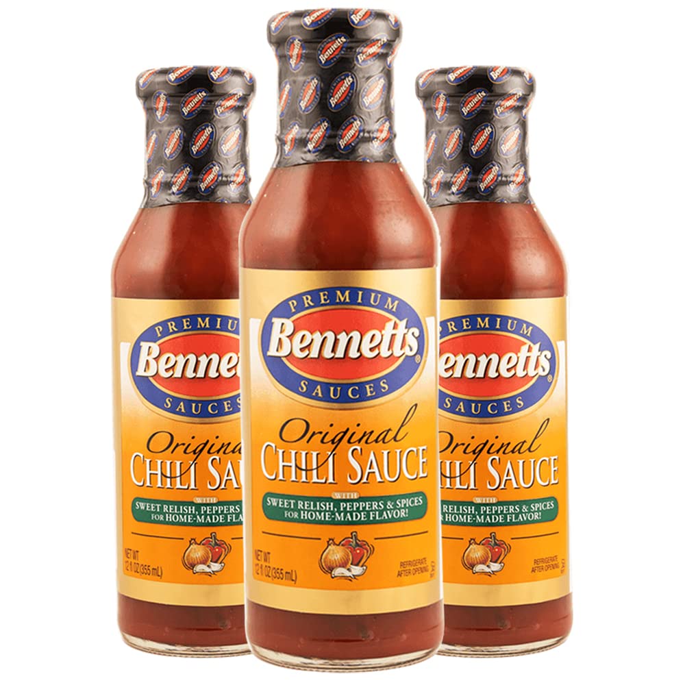 Bennett's Original Chili Sauce 12oz bottle adds savory-sweet depth to meats