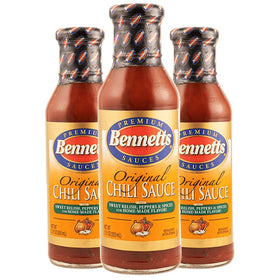 Bennett's Original Chili Sauce 12oz bottle adds savory-sweet depth to meats