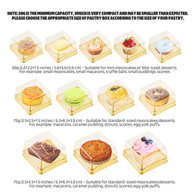 BenRan 50g mini-size mooncake box perfect for bite-sized treats.