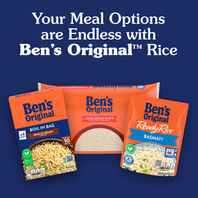 BEN'S ORIGINAL chicken fried rice in pan for a quick, flavorful dish.