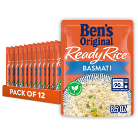 BEN'S ORIGINAL Ready Rice Basmati in a 12-pack pouch for quick meals