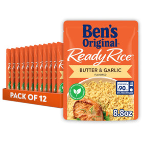 BEN'S ORIGINAL Ready Rice Butter and Garlic pouch ready to serve in 90 seconds.